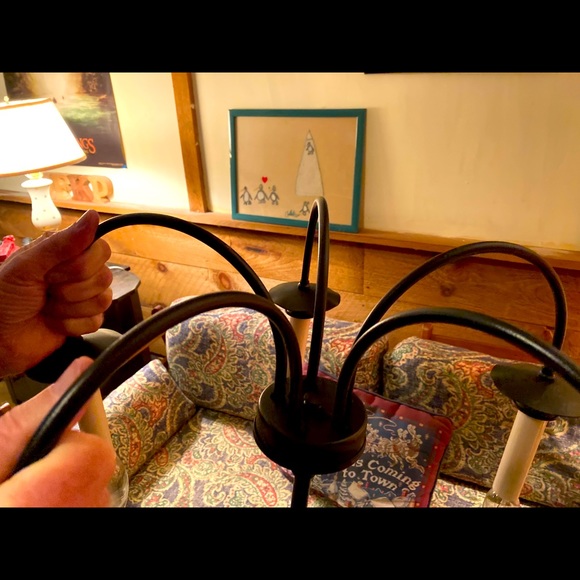 Wrought Iron Chandelier - Picture 10 of 10